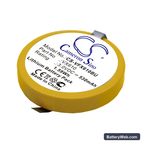 VeriFone VX610 Replacement Battery, 3V, 530mAh, Lithium 1