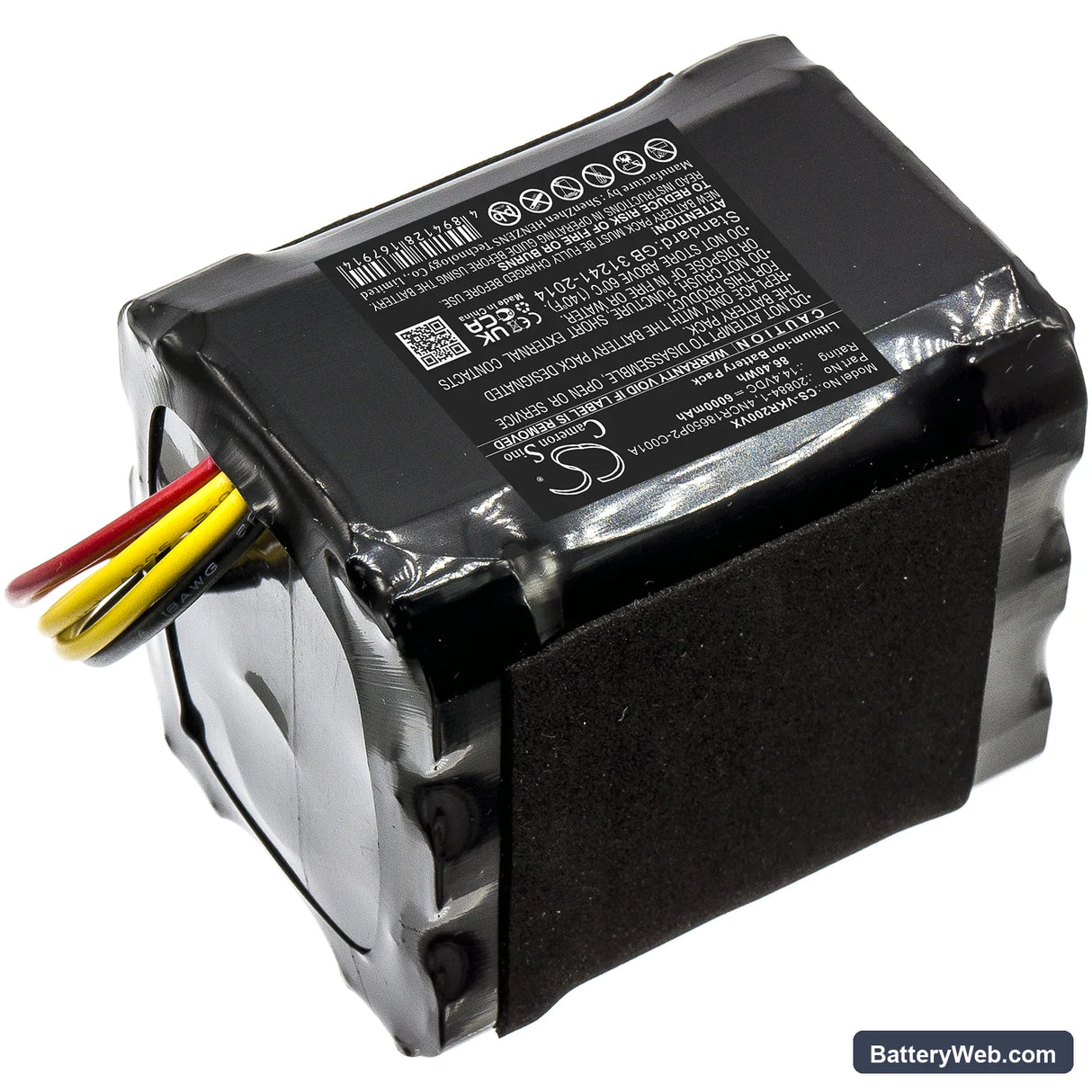 Vorwerk Kobold VR200 Replacement Battery, 14.4V, 6000mAh, Li-ion 2