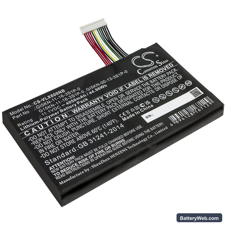 Vulcan X6 Replacement Battery, 11.1V, 4050mAh, Li-Polymer 1