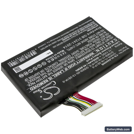 Vulcan X6 Replacement Battery, 11.1V, 4050mAh, Li-Polymer 2