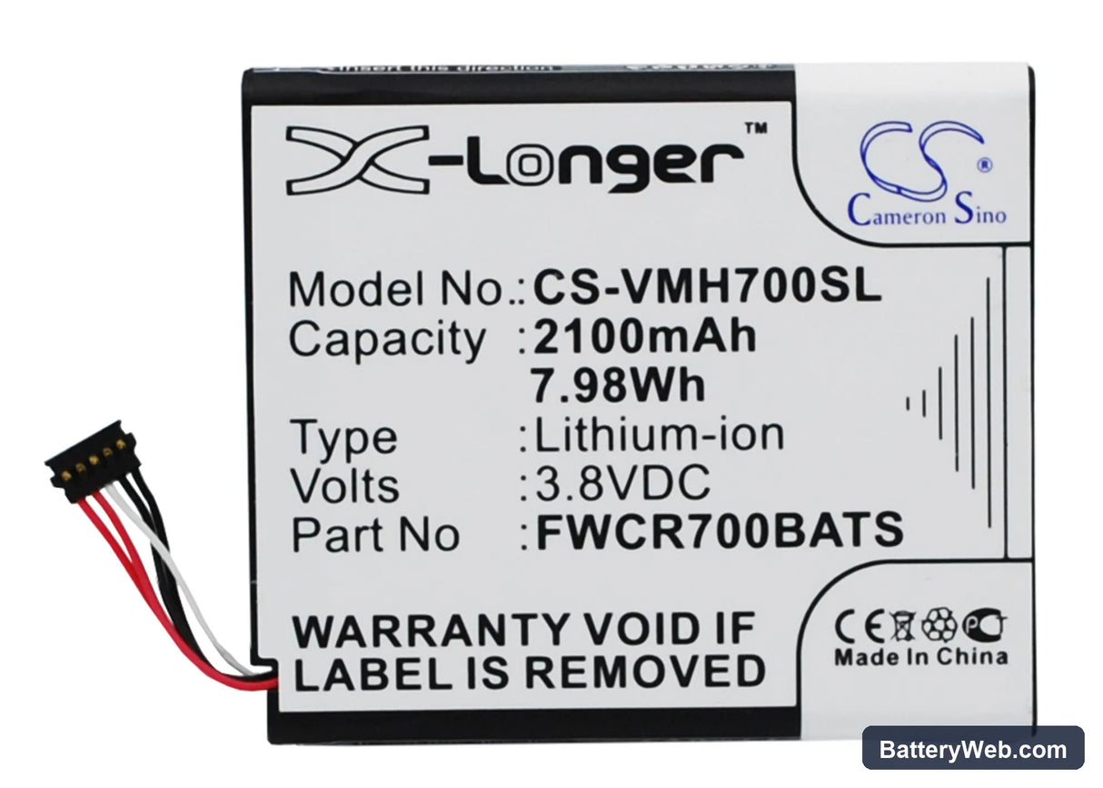 Franklin Wireless MHS800L Replacement Battery, 3.8V, 2100mAh, Li-ion 1