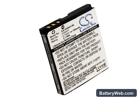 Vodafone 411 Replacement Battery, 3.7V, 750mAh, Li-ion 5