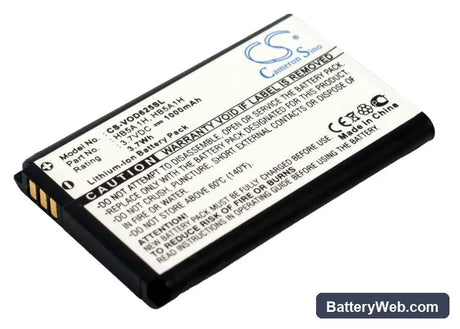 Vodafone V625 Replacement Battery, 3.7V, 1000mAh, Li-ion 1