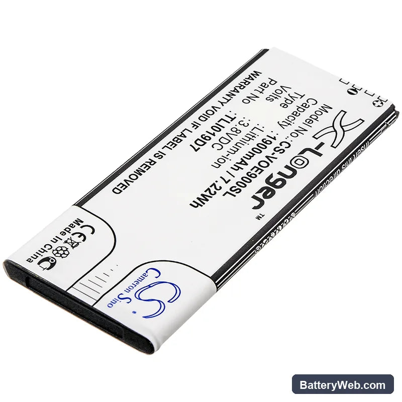 Telstra Essential Plus 2018 Replacement Battery, 3.8V, 1900mAh, Li-ion 2
