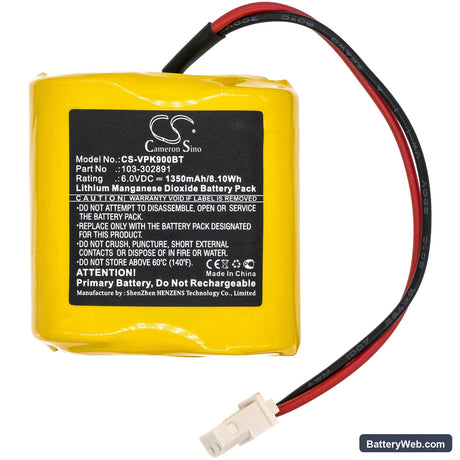Visonic Next CAM Replacement Battery, 6V, 1350mAh, Li-MnO2 3