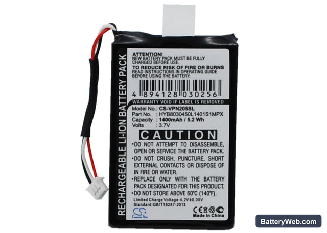 VDO Dayton PN2050 Replacement Battery, 3.7V, 1400mAh, Li-ion 1