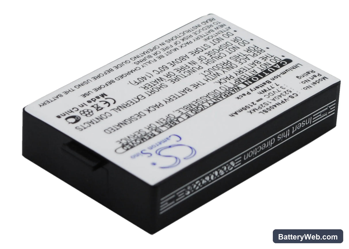 VDO Dayton PN4000 Replacement Battery, 3.7V, 2100mAh, Li-ion 3