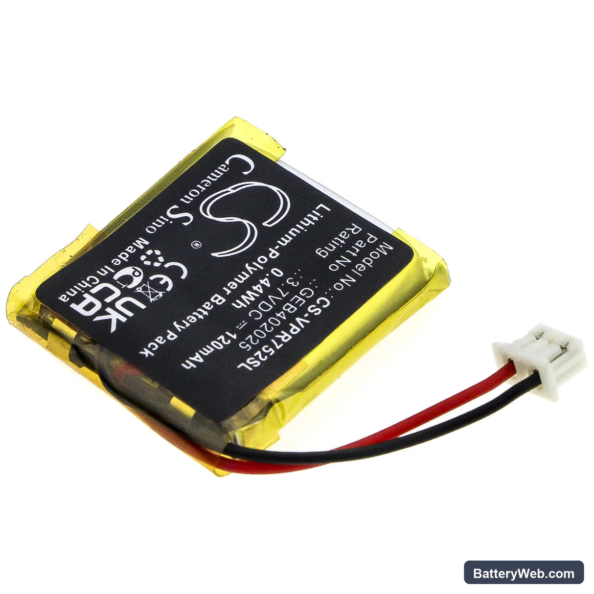Astrostart RSS 5225 Replacement Battery, 3.7V, 120mAh, Li-Polymer 2