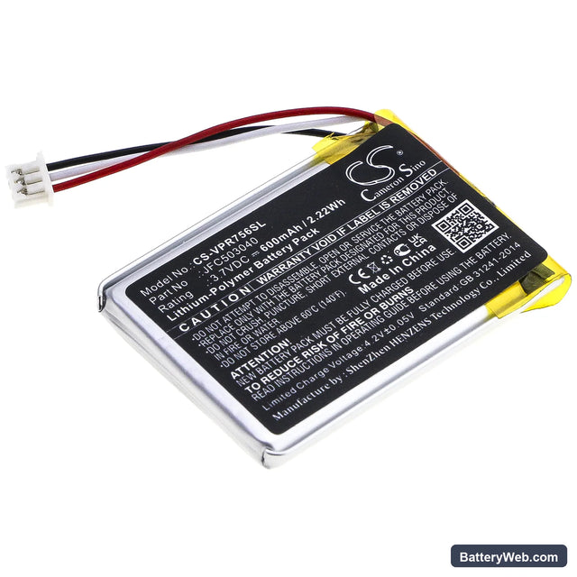 Viper 3706V Replacement Battery, 3.7V, 600mAh, Li-Polymer 1