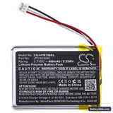 Viper 3706V Replacement Battery, 3.7V, 600mAh, Li-Polymer 3