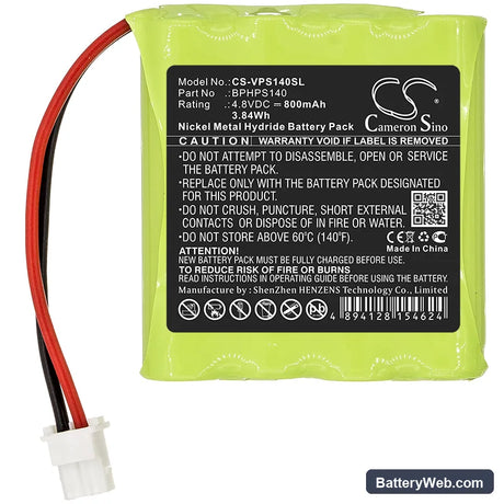 Velleman HPS140 Replacement Battery, 4.8V, 800mAh, Ni-MH 3