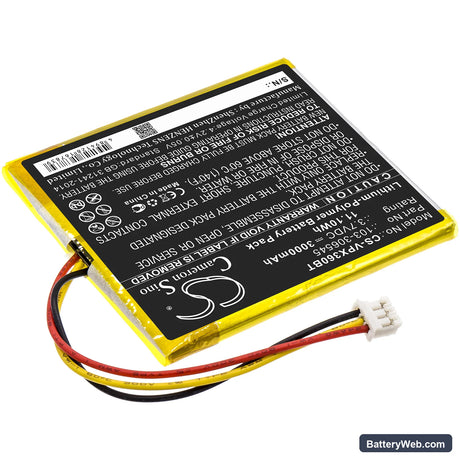 Visonic PowerMaster 360R Replacement Battery, 3.7V, 3000mAh, Li-Polymer 2