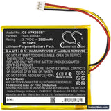Visonic PowerMaster 360R Replacement Battery, 3.7V, 3000mAh, Li-Polymer 3
