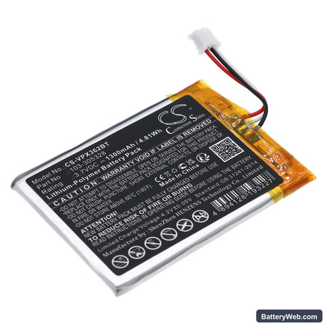 Visonic PowerMaster 360 Replacement Battery, 3.7V, 1300mAh, Li-Polymer 1