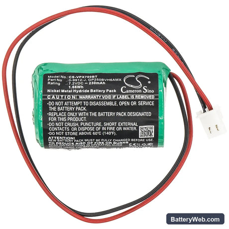 Visonic PowerMax MCS-700 Replacement Battery, 7.2V, 230mAh, Ni-MH 3