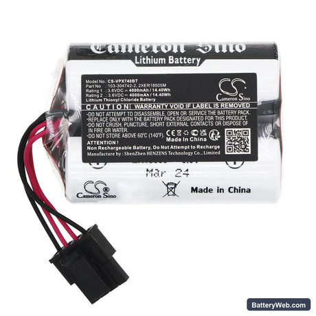 Visonic MCS-740 Replacement Battery, 3.6V, 4000mAh, Li-SOCl2 3