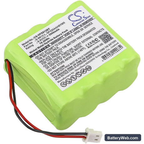 Visonic 0-100459 Replacement Battery, 9.6V, 2000mAh, Ni-MH 1