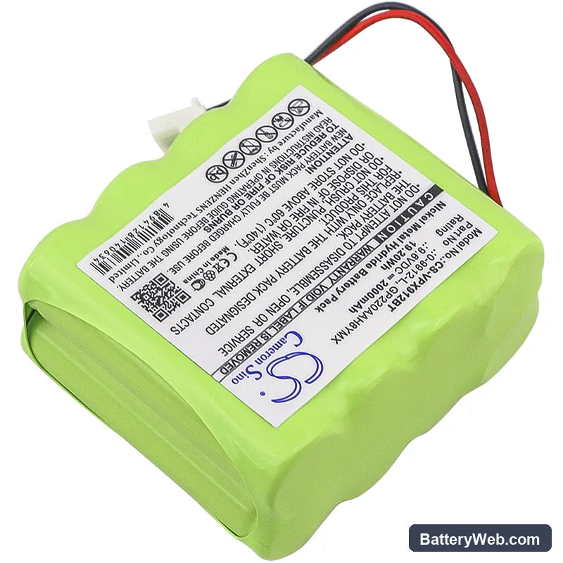 Visonic 0-100459 Replacement Battery, 9.6V, 2000mAh, Ni-MH 2