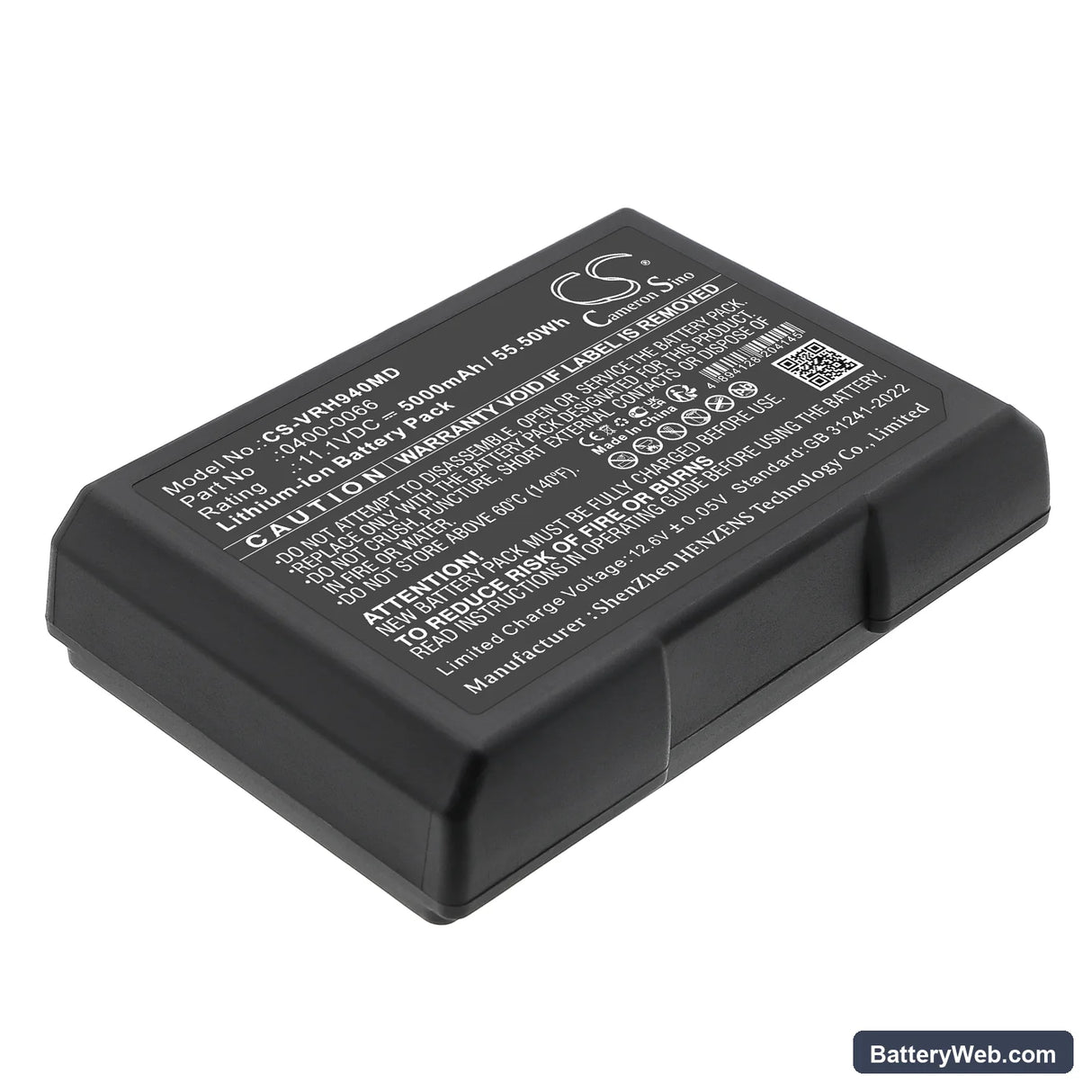 Verathon 9400 Bladderscan Replacement Battery, 11.1V, 5000mAh, Li-ion 1