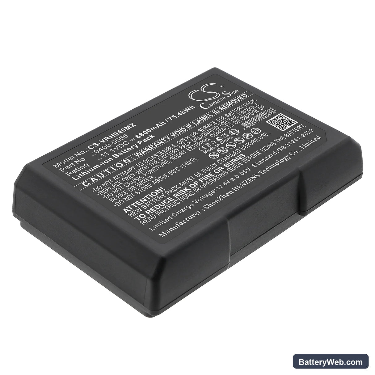 Verathon 9400 Bladderscan Replacement Battery, 11.1V, 6800mAh, Li-ion 1
