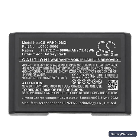 Verathon 9400 Bladderscan Replacement Battery, 11.1V, 6800mAh, Li-ion 5