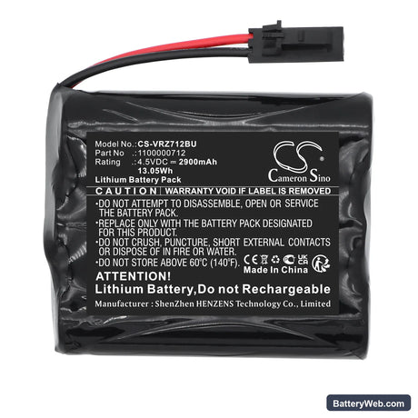 Verizon 1100000712 Replacement Battery, 4.5V, 2900mAh, Lithium 3