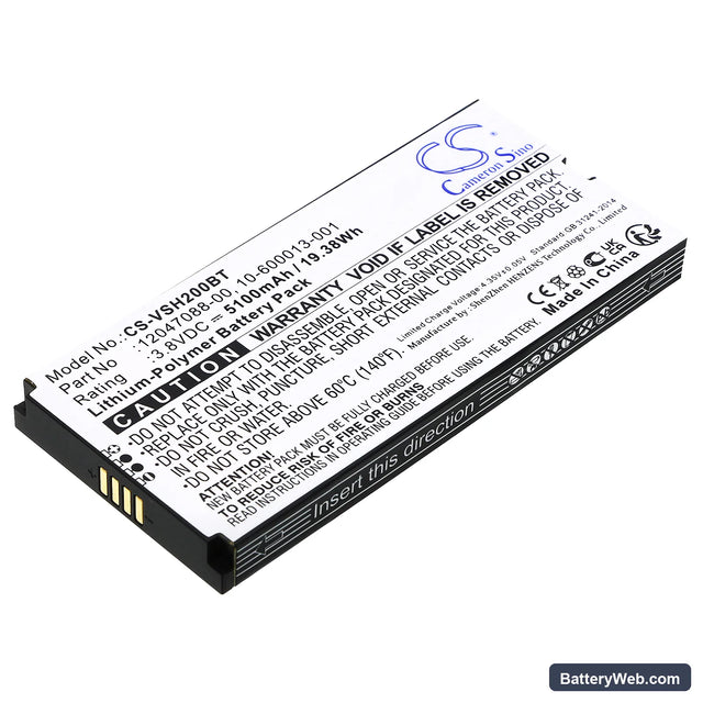 Vivint Smart Hub Control Panel Replacement Battery, 3.8V, 5100mAh, Li-Polymer 1