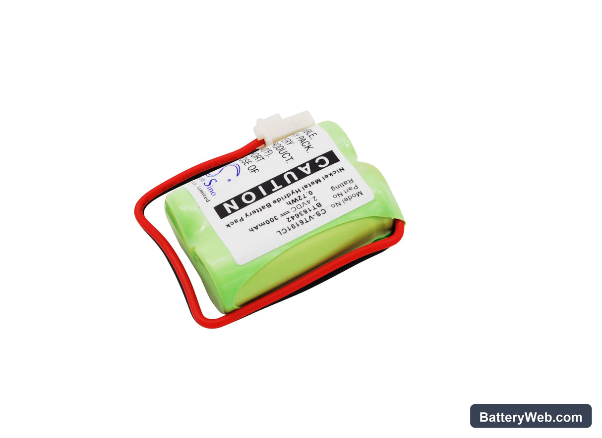 V Tech LS6005 Replacement Battery, 2.4V, 300mAh, Ni-MH 2