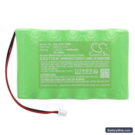 Vesta hybrid power plants Replacement Battery, 7.2V, 4500mAh, Ni-MH 3