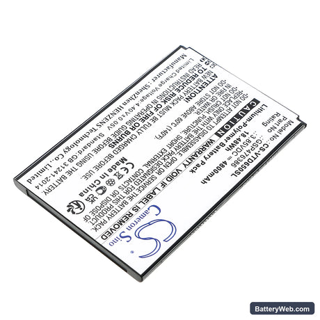 Vortex HD65Plus Replacement Battery, 3.85V, 4800mAh, Li-Polymer 2