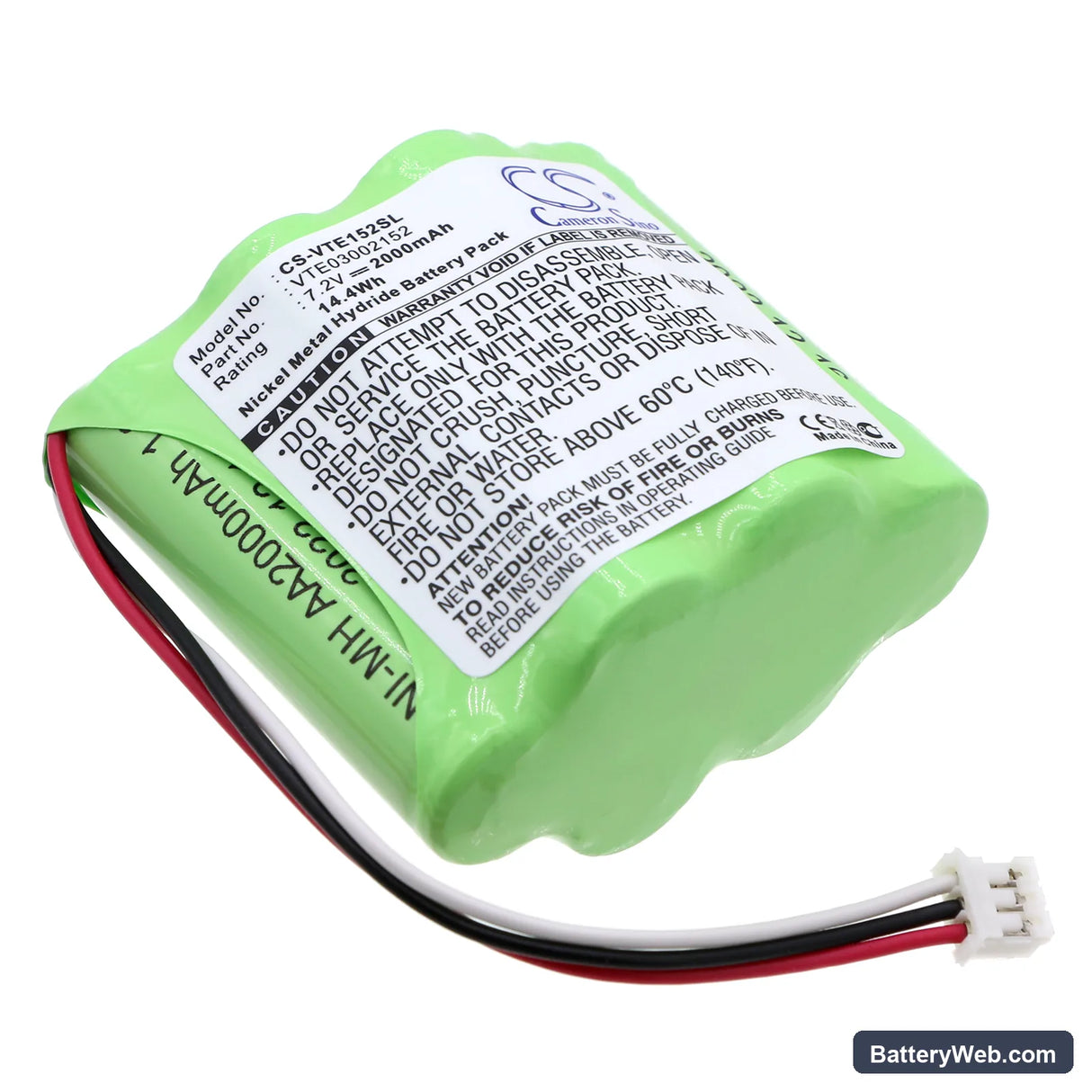 Vetronix 03002152 Replacement Battery, 7.2V, 2000mAh, Ni-MH 1