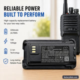 Vertex Standard EVX-Z61 Replacement Battery, 7.4V, 3350mAh, Li-ion 6