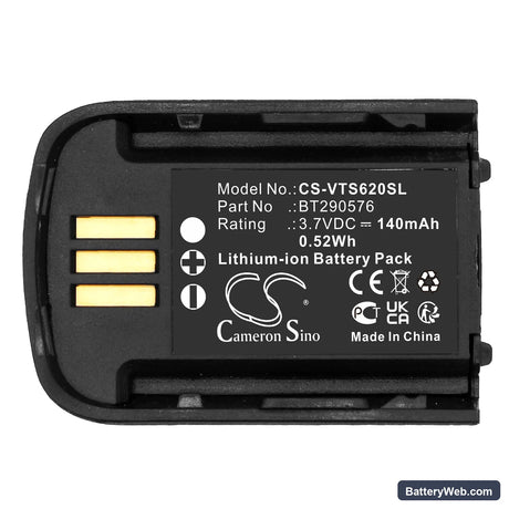 V Tech iS6200 Replacement Battery, 3.7V, 140mAh, Li-ion 5