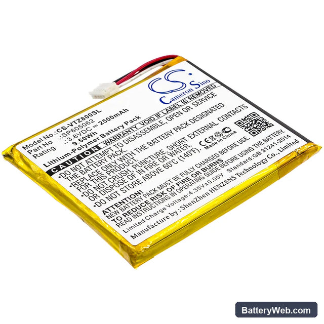 V Tech KidiBuzz Replacement Battery, 3.8V, 2500mAh, Li-Polymer 1