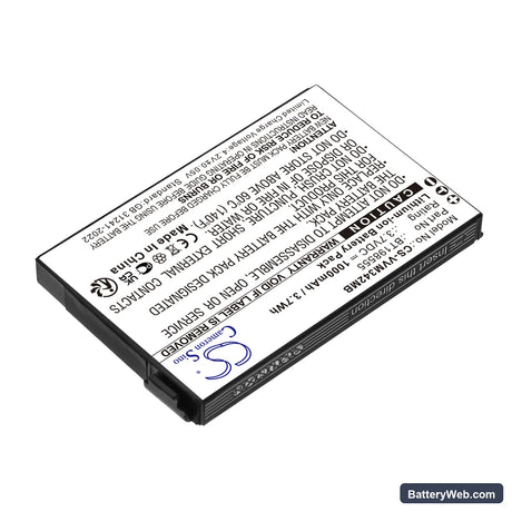 V Tech VM342 Replacement Battery, 3.7V, 1000mAh, Li-ion 2