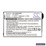 V Tech VM342 Replacement Battery, 3.7V, 1000mAh, Li-ion 5