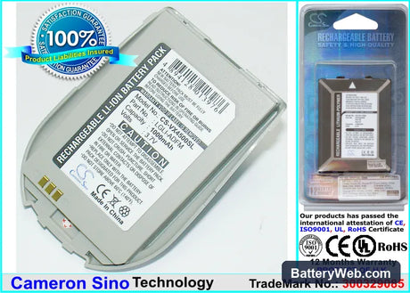 LG VX4500 Replacement Battery, 3.7V, 1000mAh, Li-ion 1