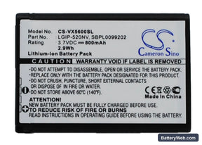 Verizon UN150 Envoy Replacement Battery, 3.7V, 800mAh, Li-ion 1