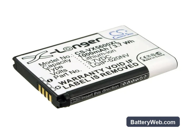 Verizon UN150 Envoy Replacement Battery, 3.7V, 1000mAh, Li-ion 1