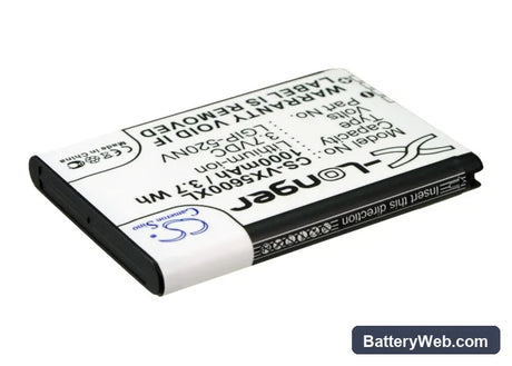 Verizon UN150 Envoy Replacement Battery, 3.7V, 1000mAh, Li-ion 3