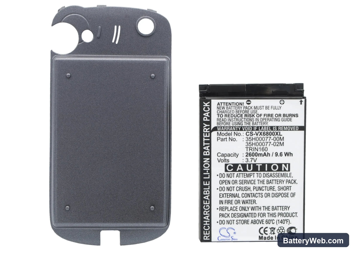 AudioVox PPC6800 Replacement Battery, 3.7V, 2600mAh, Li-ion 1