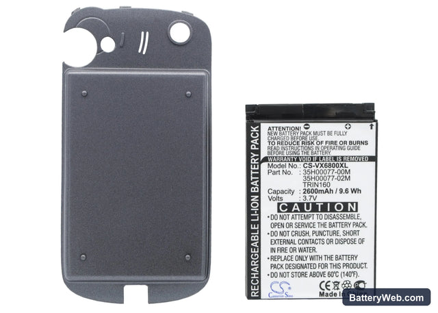 AudioVox PPC6800 Replacement Battery, 3.7V, 2600mAh, Li-ion 1
