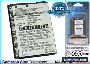 LG Glance Replacement Battery, 3.7V, 800mAh, Li-ion 1