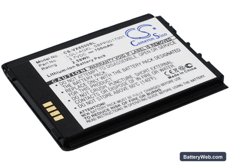 LG VX8500 Replacement Battery, 3.7V, 700mAh, Li-ion 2