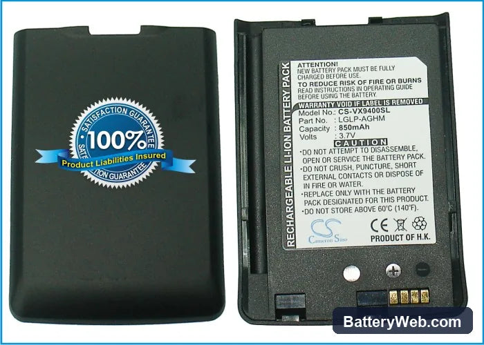 LG VX9400 Replacement Battery, 3.7V, 850mAh, Li-ion 1
