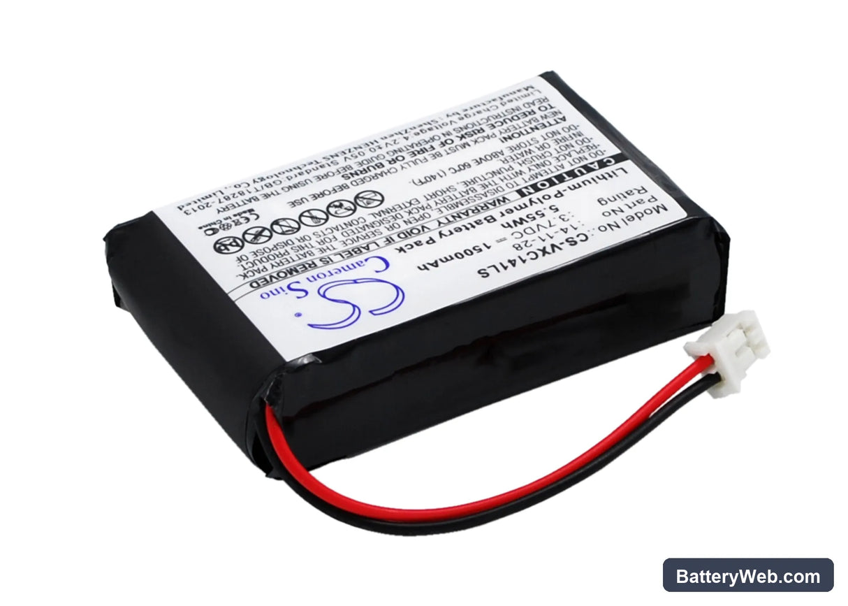 Vancouver Vancouver/XC-141K Replacement Battery, 3.7V, 1500mAh, Li-Polymer 3