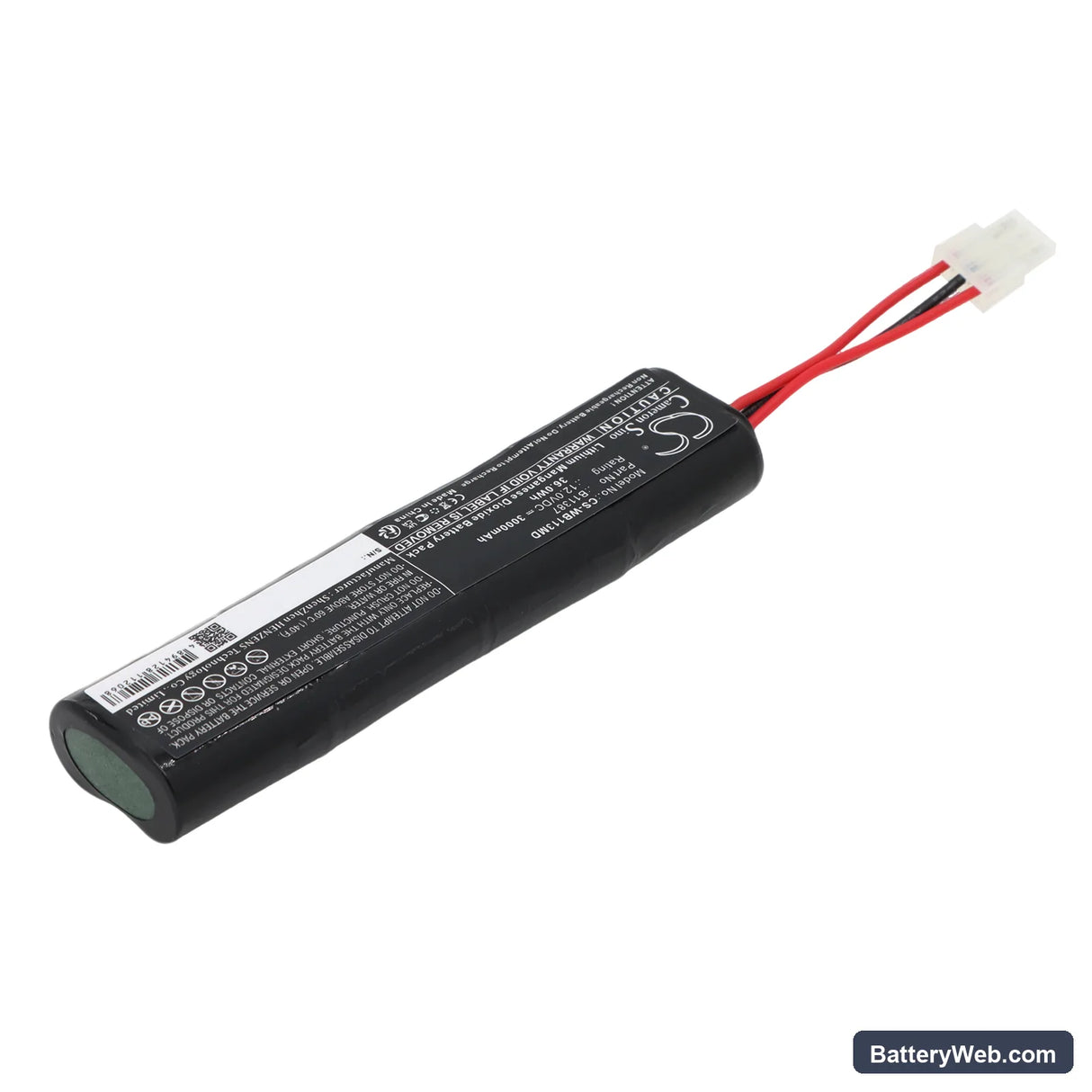 Medical Research Laboratories Jumpstart AED Replacement Battery, 12V, 3000mAh, Li-MnO2 2