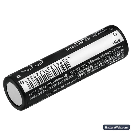 Welch-Allyn Connex ProBP 3400 Replacement Battery, 3.7V, 2200mAh, Li-ion 2