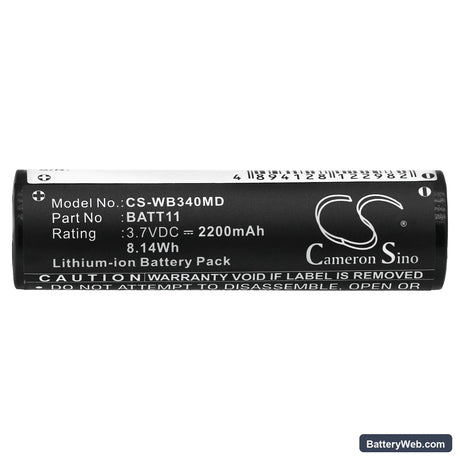 Welch-Allyn Connex ProBP 3400 Replacement Battery, 3.7V, 2200mAh, Li-ion 3
