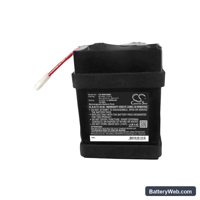 Welch-Allyn VSM 53000 Replacement Battery, 6V, 5000mAh, Sealed Lead Acid 5